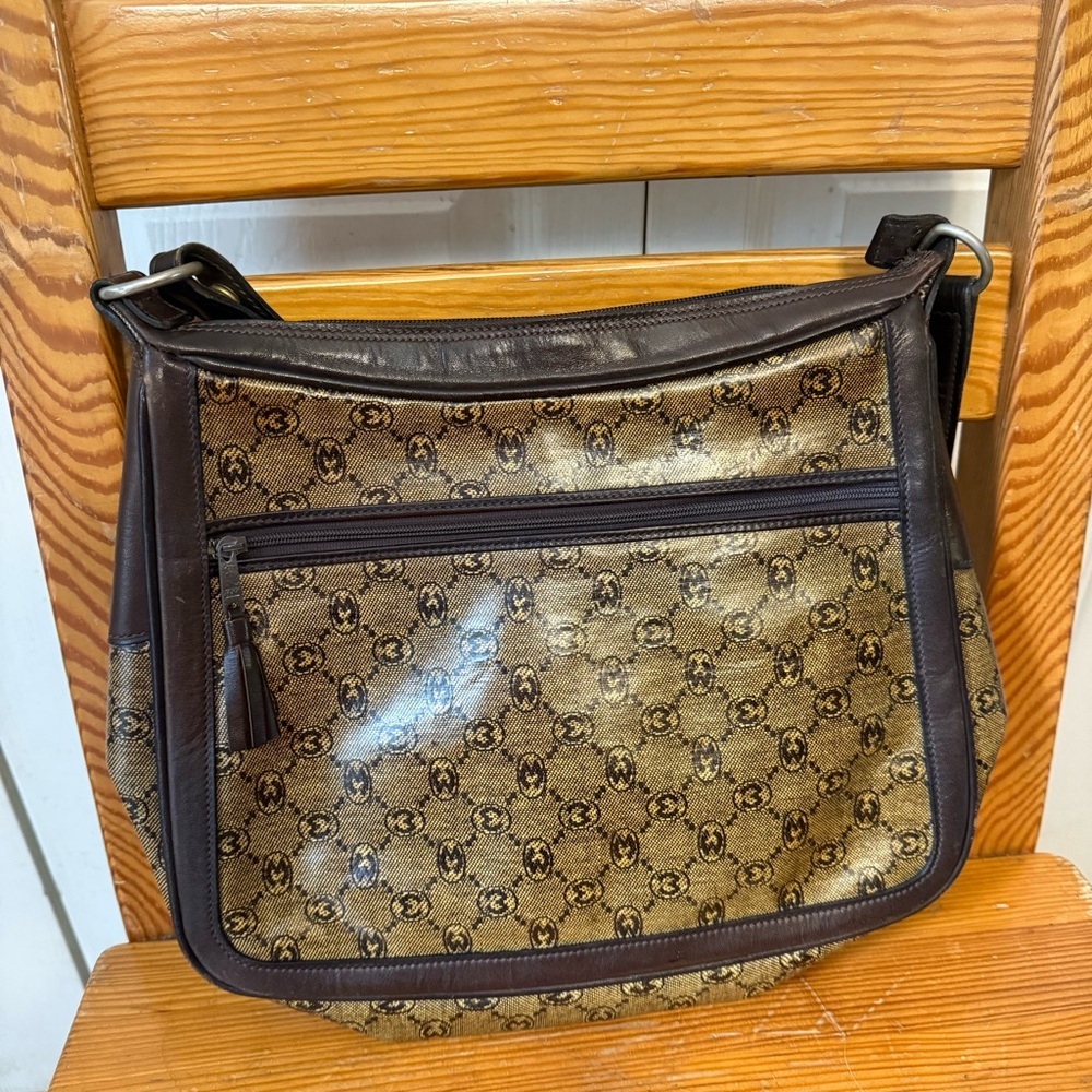 Morabito Vintage Leather Elegant Brown Designer Shoulder Bag - Picture 3 of 7